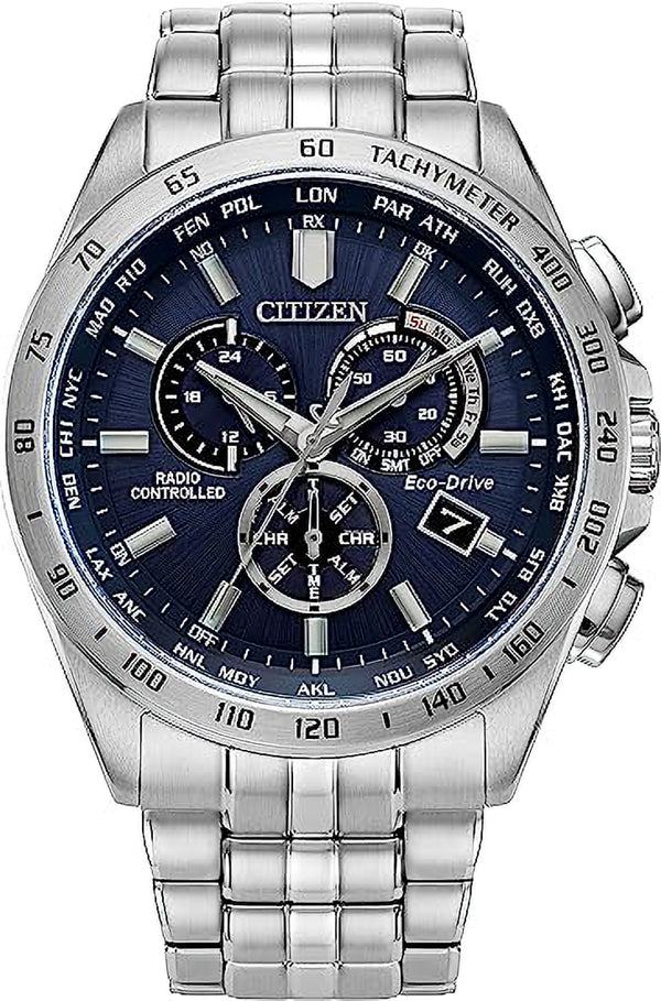 Citizen Eco-Drive A-T World Chronograph Blue Dial Men's Watch CB5870-58L