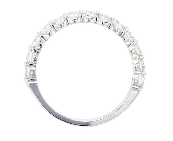 Shared Prong Diamond Wedding Ring 14K White Gold - The Brothers Jewelry Co.